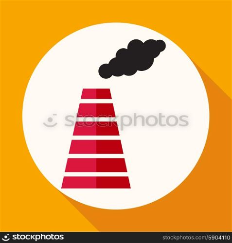 Smoke emission from factory pipes icon