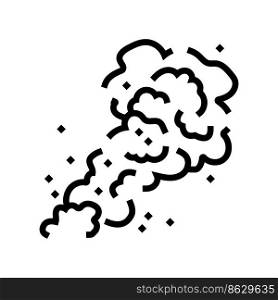 smoke fire line icon vector. smoke fire sign. isolated contour symbol black illustration. smoke fire line icon vector illustration