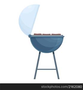 Smoke grill icon cartoon vector. Cook bbq. Party food. Smoke grill icon cartoon vector. Cook bbq