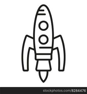 Smoke rocket icon outline vector. Space fire. Future idea. Smoke rocket icon outline vector. Space fire
