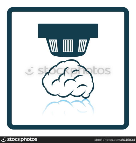 Smoke sensor icon. Shadow reflection design. Vector illustration.