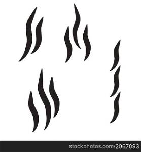 Smoke shape icon on white background. Smoke puff sign. steam symbol. flat style.