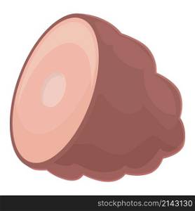 Smoked ham icon cartoon vector. Pork filet. Beef meat. Smoked ham icon cartoon vector. Pork filet
