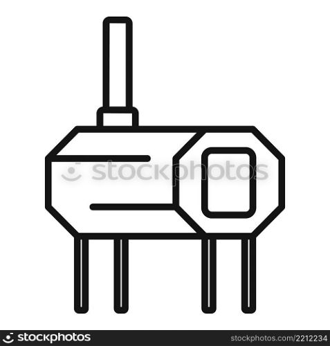 Smokehouse food icon outline vector. Bbq grill. Meat smoke. Smokehouse food icon outline vector. Bbq grill