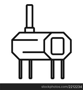 Smokehouse food icon outline vector. Bbq grill. Meat smoke. Smokehouse food icon outline vector. Bbq grill