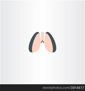 smoker lungs icon vector symbol cancer