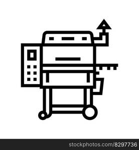 smoker meat line icon vector. smoker meat sign. isolated contour symbol black illustration. smoker meat line icon vector illustration