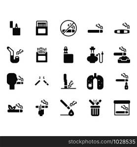 Smoking and tobacco icon set