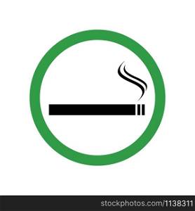 Smoking area sign vector icon. Vector illustration