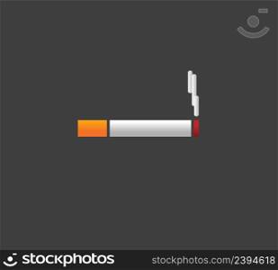 Smoking Cigarette Icon. Flat design style. Vector Illustration