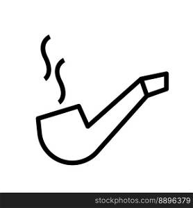 Smoking icon line isolated on white background. Black flat thin icon on modern outline style. Linear symbol and editable stroke. Simple and pixel perfect stroke vector illustration