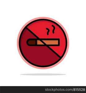 Smoking, No Smoking, Cigarette, Health Abstract Circle Background Flat color Icon