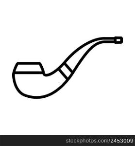 Smoking Pipe Icon. Bold outline design with editable stroke width. Vector Illustration.