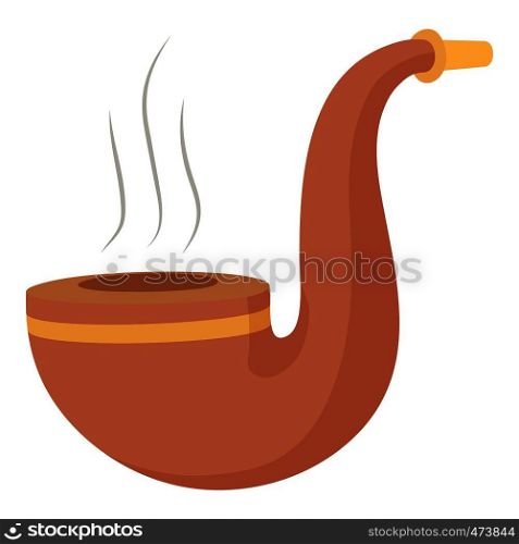 Smoking pipe icon. Cartoon illustration of smoking pipe vector icon for web. Smoking pipe icon, cartoon style