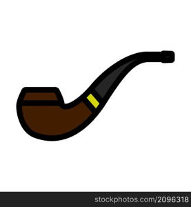 Smoking Pipe Icon. Editable Bold Outline With Color Fill Design. Vector Illustration.