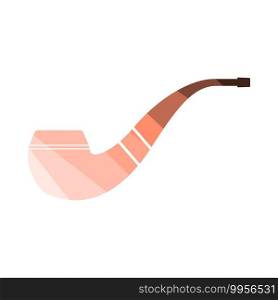 Smoking Pipe Icon. Flat Color Ladder Design. Vector Illustration.