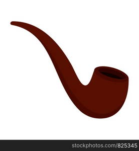 Smoking pipe icon. Flat illustration of smoking pipe vector icon for web design. Smoking pipe icon, flat style