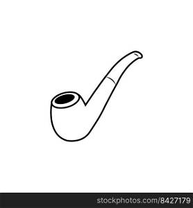 smoking pipe icon logo vector design template