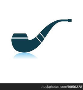 Smoking Pipe Icon. Shadow Reflection Design. Vector Illustration.