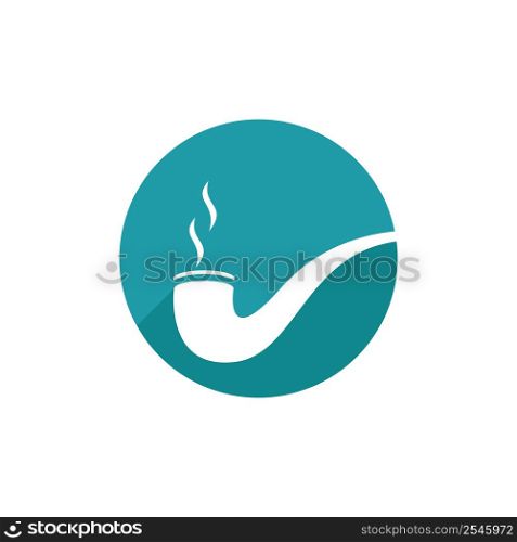 Smoking pipe icon vector flat design