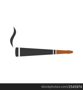 Smoking pipe icon vector flat design