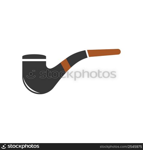 Smoking pipe icon vector flat design