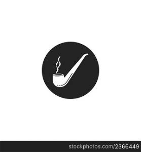 Smoking pipe icon vector,illustration logo design template.