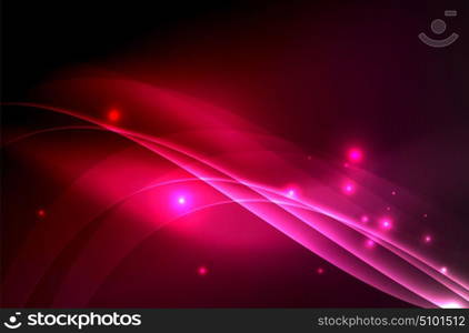 Smoky glowing waves in the dark. Smoky glowing waves in the dark, vector abstract background