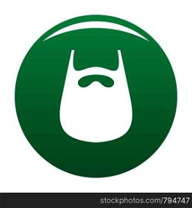 Smooth beard icon. Simple illustration of smooth beard vector icon for any design green. Smooth beard icon vector green