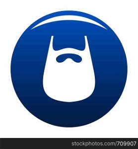 Smooth beard icon vector blue circle isolated on white background . Smooth beard icon blue vector
