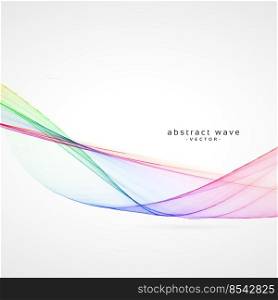 smooth colorful abstract wave vector background