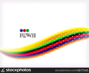 Smooth colorful business elegant wave design. Hi-tech modern abstraction