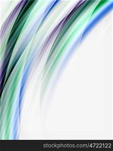 Smooth colorful line on white. Wave abstract background. Smooth colorful line on white. Wave abstract background template