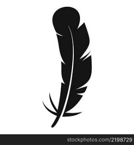 Smooth feather icon simple vector. Bird pen. Ink art. Smooth feather icon simple vector. Bird pen