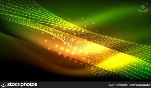 Smooth light effect, straight lines on glowing shiny neon dark background. Energy technology idea. Smooth light effect, straight lines on glowing shiny neon dark background. Energy technology idea. Vector illustration