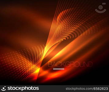 Smooth light effect, straight lines on glowing shiny neon dark background. Energy technology idea. Smooth light effect, straight lines on glowing shiny neon dark background. Energy technology idea. Vector illustration