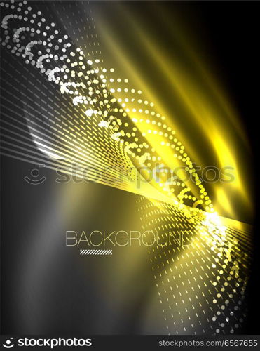 Smooth light effect, straight lines on glowing shiny neon dark background. Energy technology idea. Smooth light effect, straight lines on glowing shiny neon dark background. Energy technology idea. Vector illustration