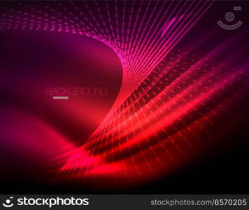 Smooth light effect, straight lines on glowing shiny neon dark background. Energy technology idea. Smooth light effect, straight lines on glowing shiny neon dark background. Energy technology idea. Vector illustration