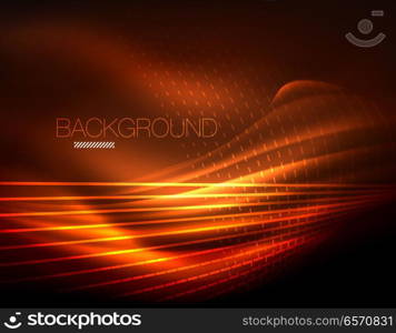 Smooth light effect, straight lines on glowing shiny neon dark background. Energy technology idea. Smooth light effect, straight lines on glowing shiny neon dark background. Energy technology idea. Vector illustration