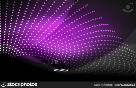 Smooth neon wave. Smooth smoke particle wave, big data techno background with glowing flowing elements, hi-tech concept