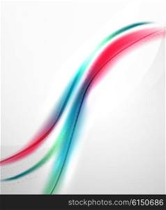 Smooth raibow color gradients in business wave template. Smooth raibow color gradients in vector business wave template. Realistic detailed