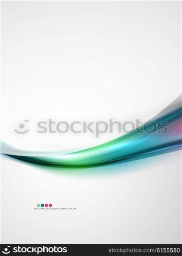 Smooth raibow color gradients in business wave template. Smooth raibow color gradients in vector business wave template. Realistic detailed