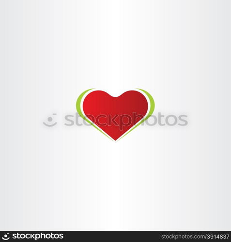 smooth red heart logo icon design love