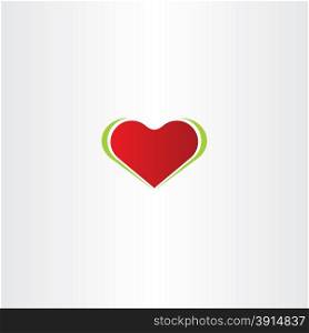 smooth red heart logo icon design love