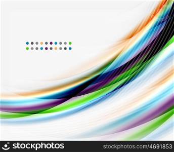Smooth silk wave template. Vector smooth silk wave template