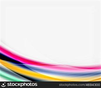 Smooth silk wave template. Vector smooth silk wave template