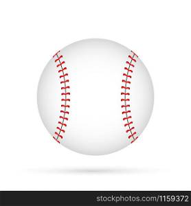 Smooth style baseball ball icon on white background. Smooth style baseball ball icon on white background.