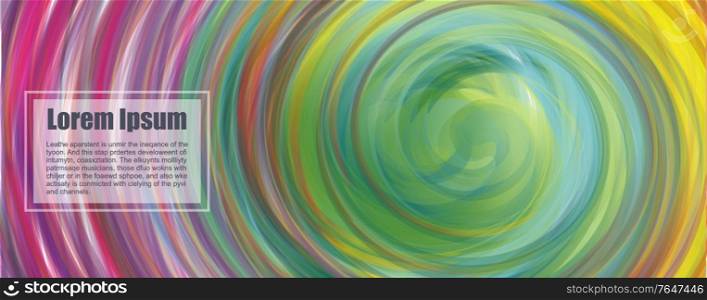 Smooth twisted light rainbow lines, vector background.