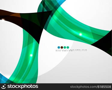 Smooth wave line abstract background. Smooth wave line abstract background - color curve stripes and lines in motion concept and with light and shadow effects. Presentation banner and business card message design template