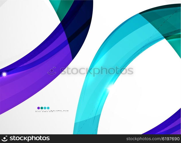 Smooth wave line abstract background. Smooth wave line abstract background - color curve stripes and lines in motion concept and with light and shadow effects. Presentation banner and business card message design template